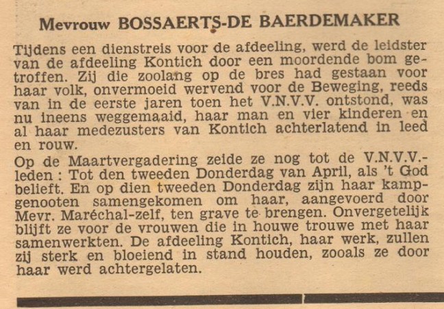 In Memoriam - Bossaerts-De Baerdemaker - Reiling Betsie - Vrouw en Volk - 04-1943